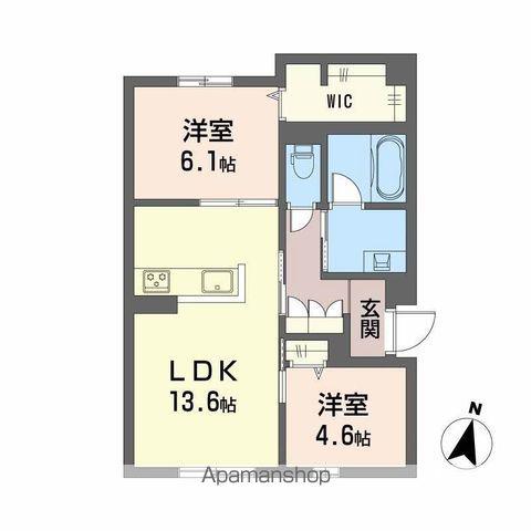 プライムフェルトⅡ(2LDK/1階)の間取り写真