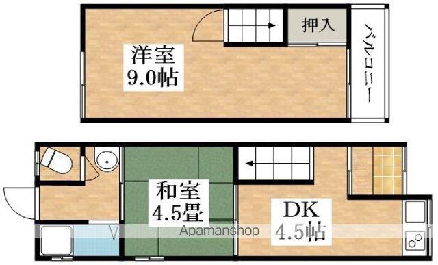 高見の里６丁目テラス(2K)の間取り写真