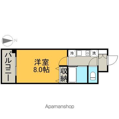 ハイツ丸の内(1K/3階)の間取り写真
