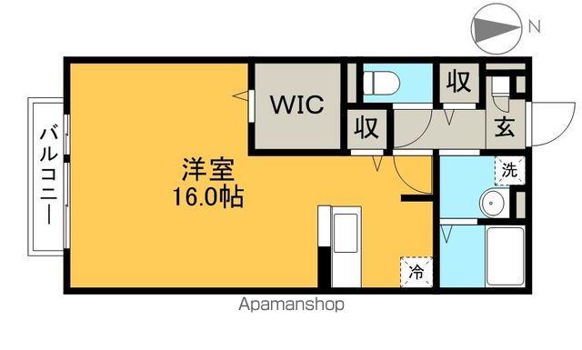 ヴィヴレ北金田(ワンルーム/2階)の間取り写真