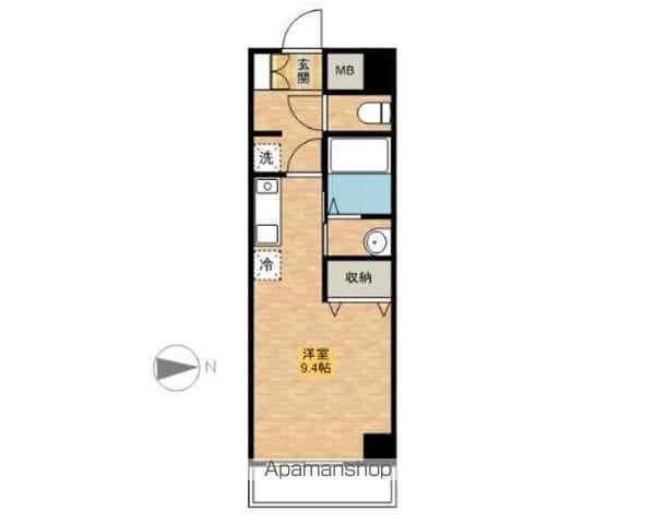 フォルテ(ワンルーム/2階)の間取り写真