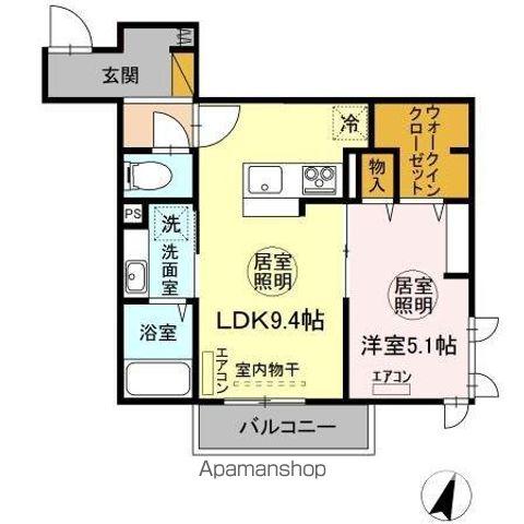 GRAND WINDS TSUKUBA Ⅶ(1LDK/2階)の間取り写真