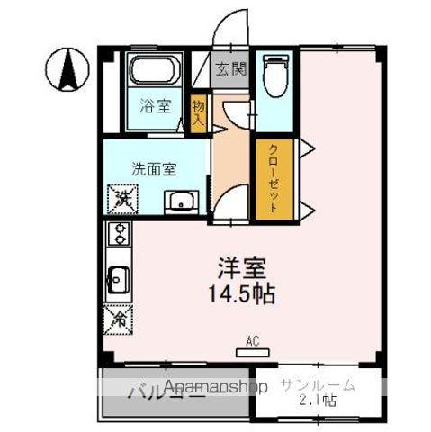 メゾン ルミナス(ワンルーム/3階)の間取り写真