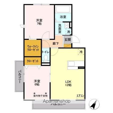 ルミエール(2LDK/2階)の間取り写真