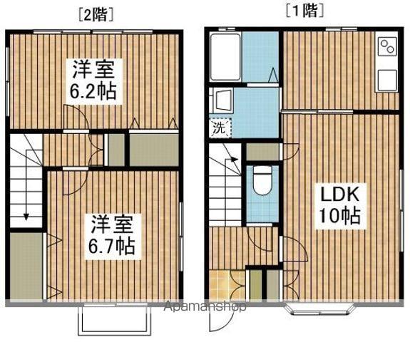コンフォートⅡ(2LDK/1階)の間取り写真