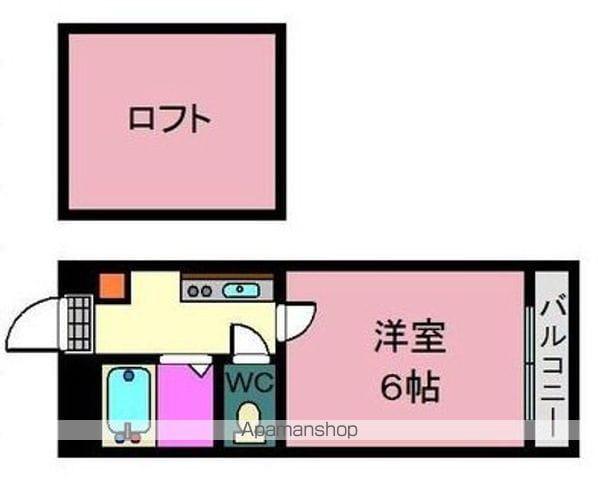 アップルハウス慶京(1K/2階)の間取り写真