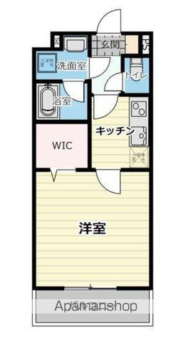 プリーマS(1K/2階)の間取り写真