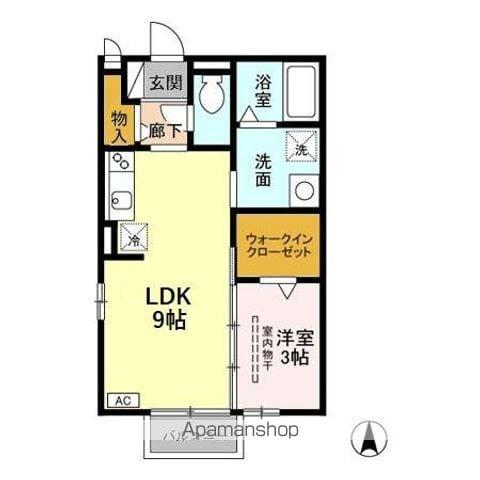 ドミトリー(1LDK/2階)の間取り写真