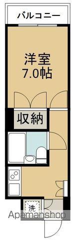 シティ連坊Ⅲ(1K/2階)の間取り写真