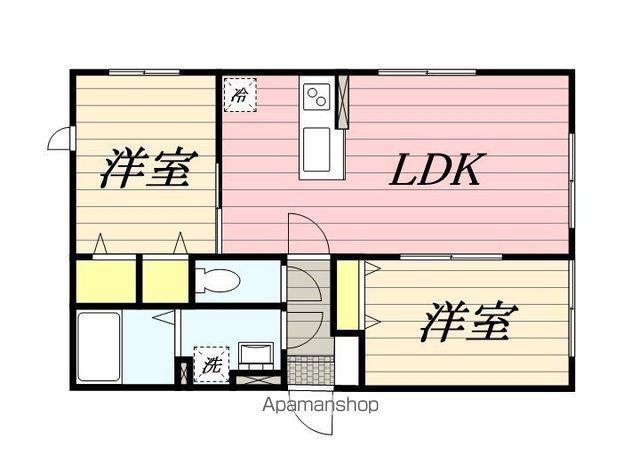 グレイスコート(2LDK/2階)の間取り写真