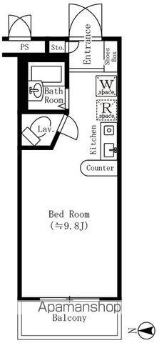 スピティ落合(1K/2階)の間取り写真