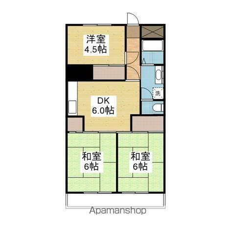 メゾンハイツ西山(3DK/5階)の間取り写真