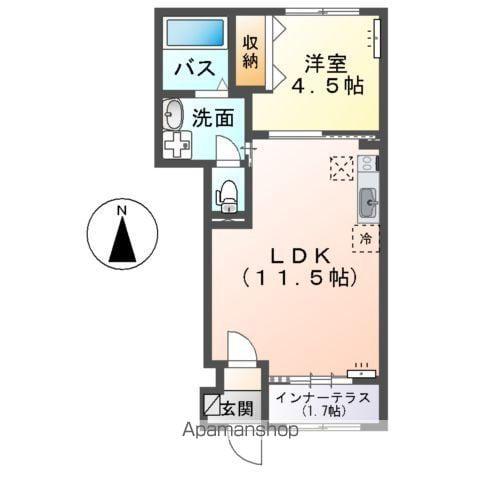 六丁の目北町アパート(1LDK/1階)の間取り写真