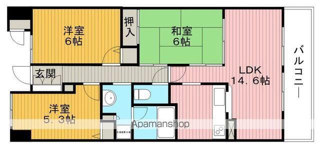 ローレルコート北緑丘(3LDK/2階)の間取り写真