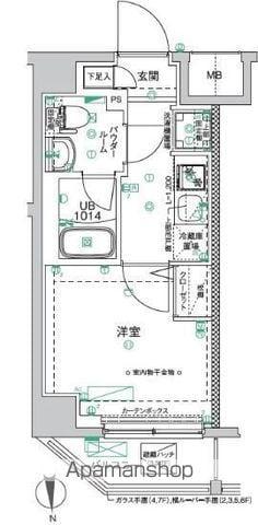 クラリッサ横浜ロッソ(1K/3階)の間取り写真