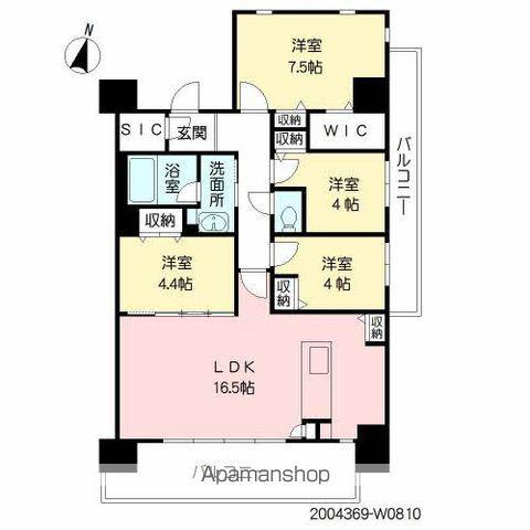 照葉クロススタイル(4LDK/8階)の間取り写真