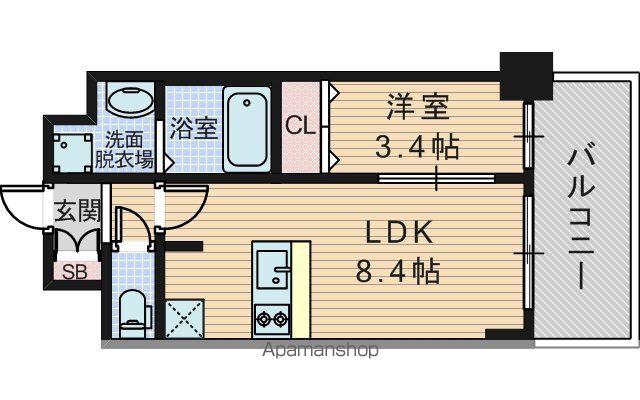 プレサンス新大阪ジェイズ(1LDK/12階)の間取り写真