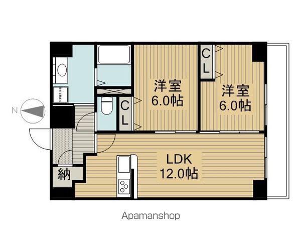 ディーコート門真駅前(2LDK/9階)の間取り写真