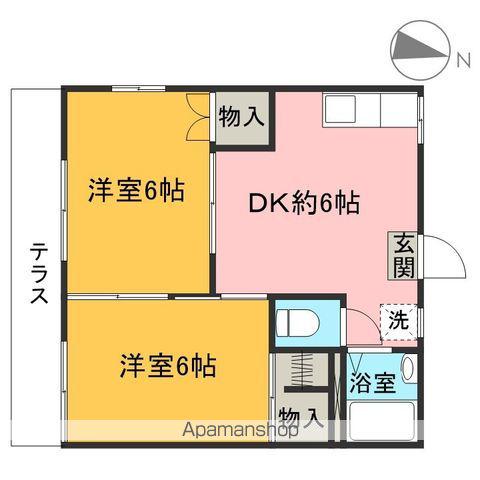 コーポセンチュリー(2DK/1階)の間取り写真