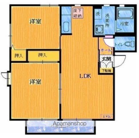 ハウスTERRAC(2LDK/2階)の間取り写真