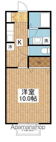 メゾン・ド・フレールB棟(1K/2階)の間取り写真