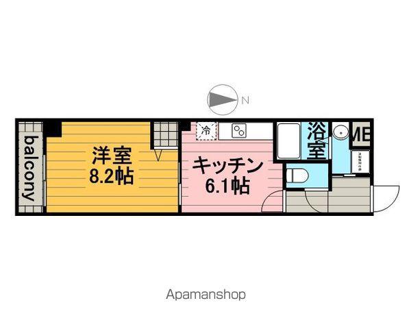 コンフォール ニシヒロ(1DK/2階)の間取り写真