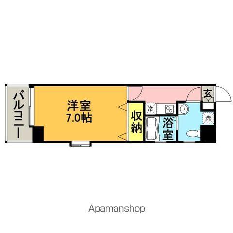 ダイナコートエスタディオレシェンテ(1K/5階)の間取り写真