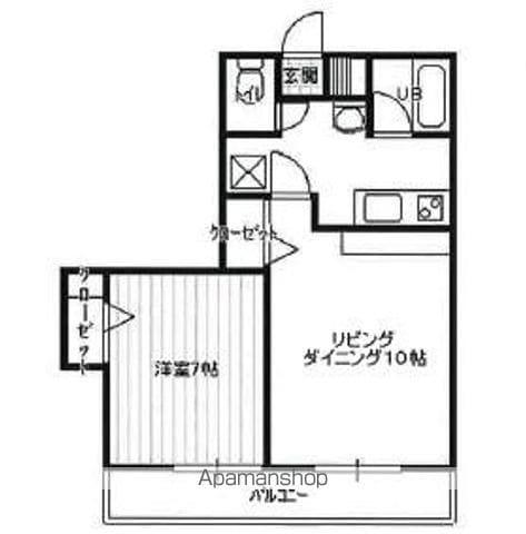 フィリー21C棟(1LDK/1階)の間取り写真