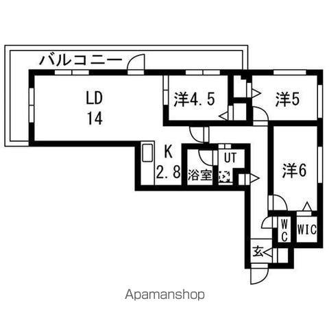 アルファグラン末広(3LDK/5階)の間取り写真