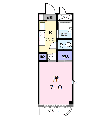 アーバンヒルズ(1K/4階)の間取り写真