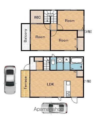 阪和線 東貝塚駅 徒歩8分 2階建 築3年(3LDK)の間取り写真