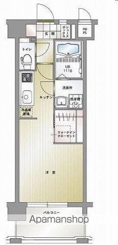 エンクレスト博多駅南Ⅲ(1K/8階)の間取り写真