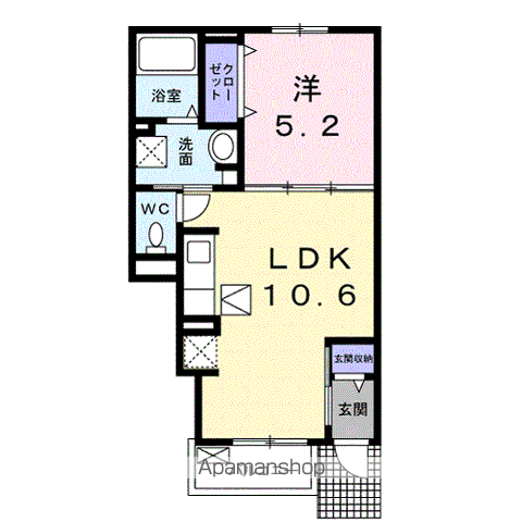 サニーミニヨンハウスⅢ(1LDK/1階)の間取り写真