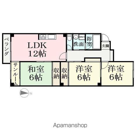 アーバンライフ米松(3LDK/1階)の間取り写真