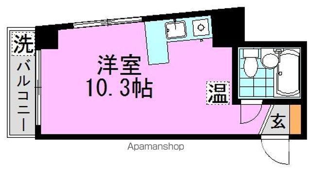 エレガンス東高円寺(ワンルーム/3階)の間取り写真