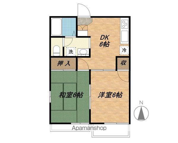 エクセルハイツ(2DK/2階)の間取り写真