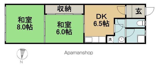 コーポ ヨコイ(2DK/1階)の間取り写真