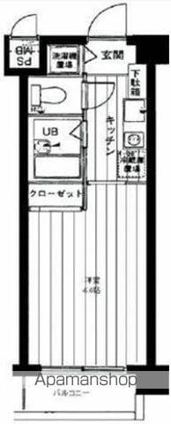 メインステージ椎名町(1K/4階)の間取り写真