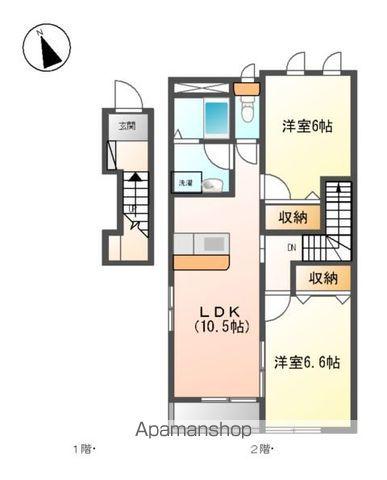 まほろば(2LDK/2階)の間取り写真