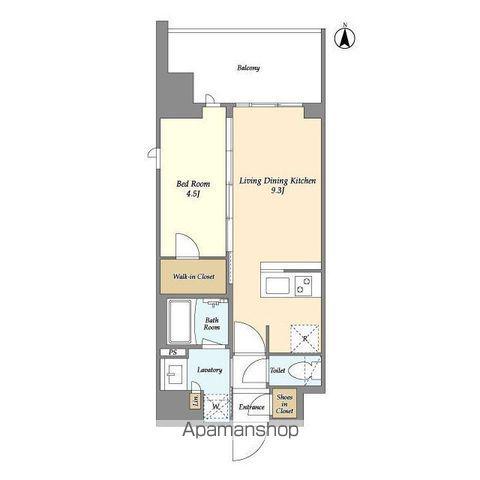 プライマル三ノ輪(1LDK/5階)の間取り写真