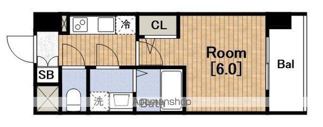 ESLEAD難波VALORE(1K/4階)の間取り写真