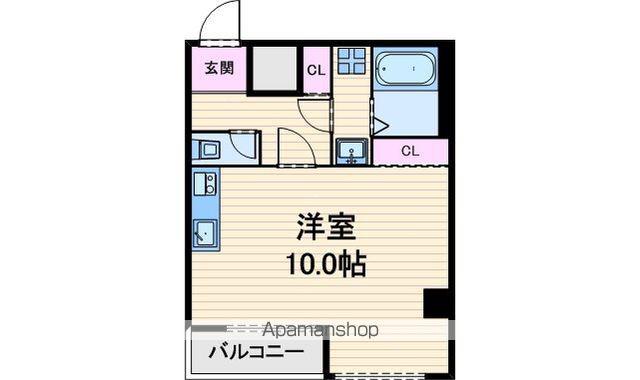 アクアコート谷町(ワンルーム/5階)の間取り写真