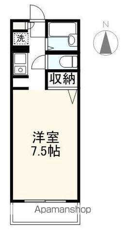 プレシャスタイムレインボー林(1K/2階)の間取り写真