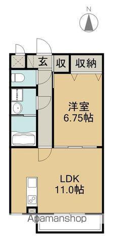 名鉄河和線 成岩駅 徒歩10分 2階建 築19年(1LDK/2階)の間取り写真