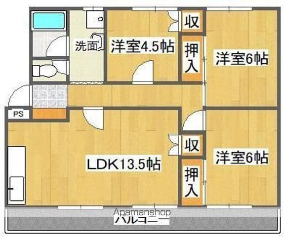 ガーデンプレイス城東(3LDK/3階)の間取り写真