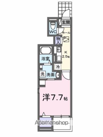 アップフィールド 共栄 Ⅲ(1K/1階)の間取り写真