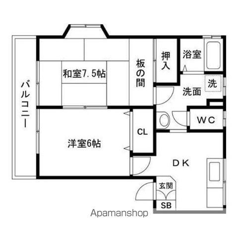 ハイツPOFF(2DK/2階)の間取り写真