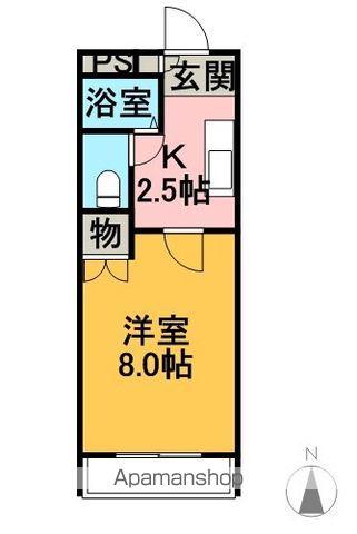エトワール・K(1K/1階)の間取り写真