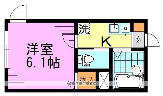 フェリーチェ中野(1K/2階)の間取り写真