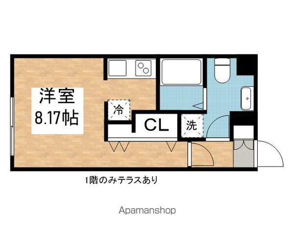 BRANCHE桜山Ⅲ(1K/3階)の間取り写真